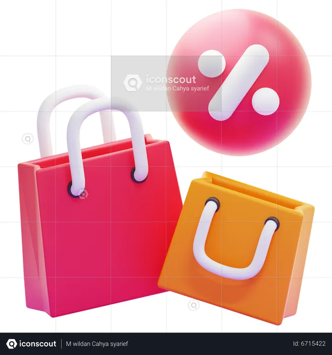 Sac de courses  3D Icon