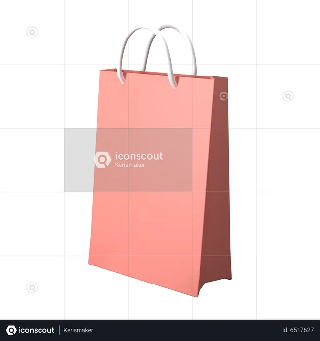 Sac shopping élégant  3D Icon