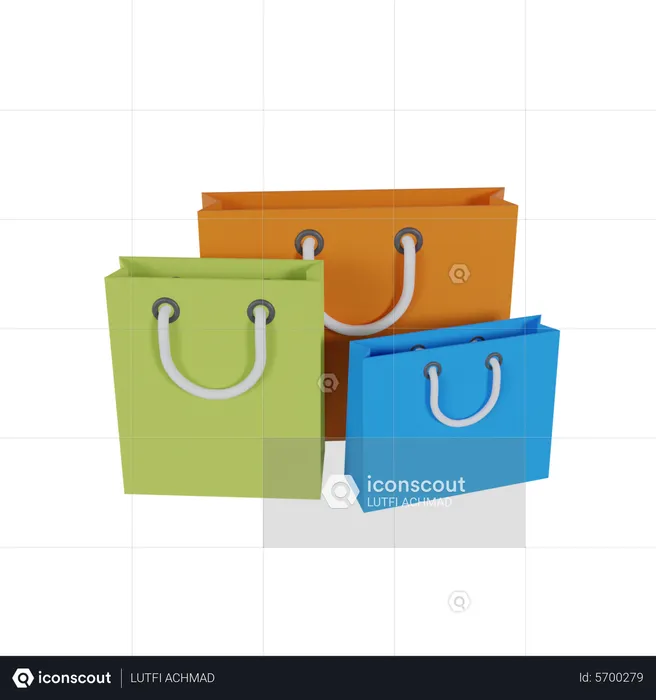 Sac de courses  3D Icon