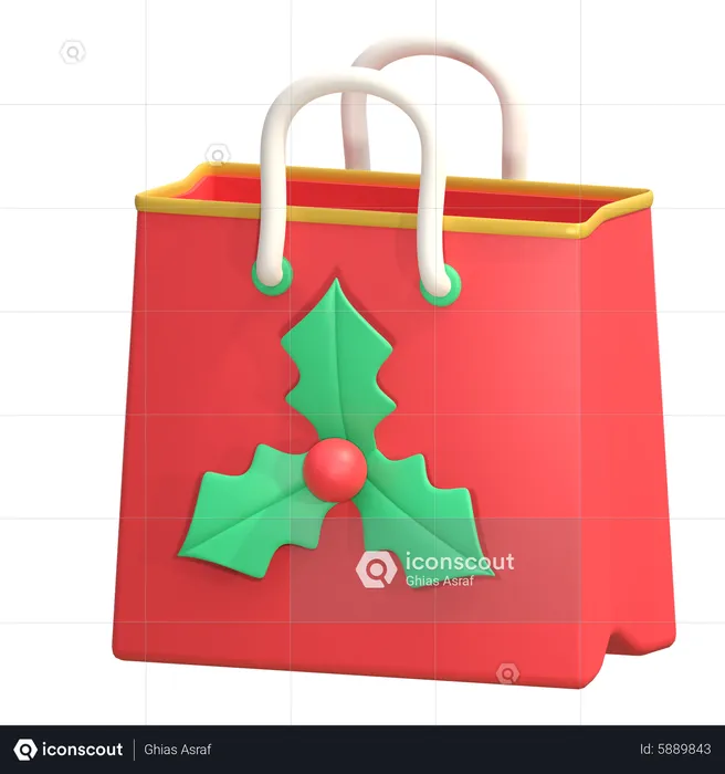 Sac à provisions de Noël  3D Icon