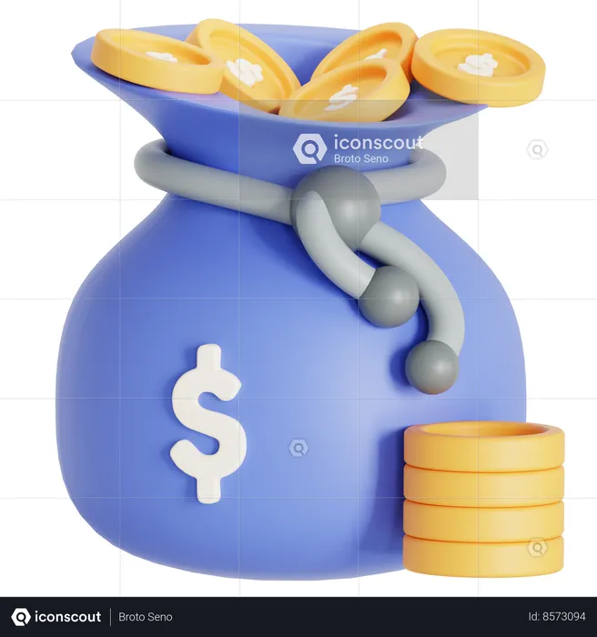 Sack of money  3D Icon