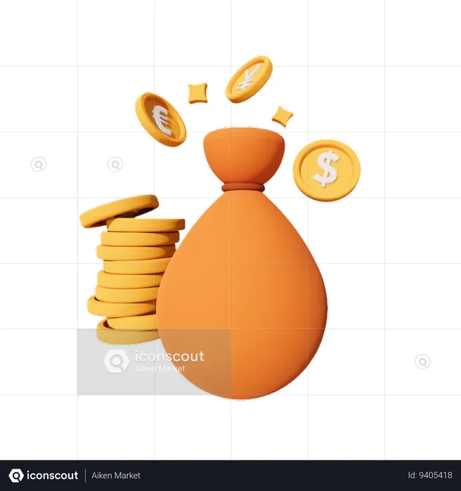 Sack of Money  3D Icon