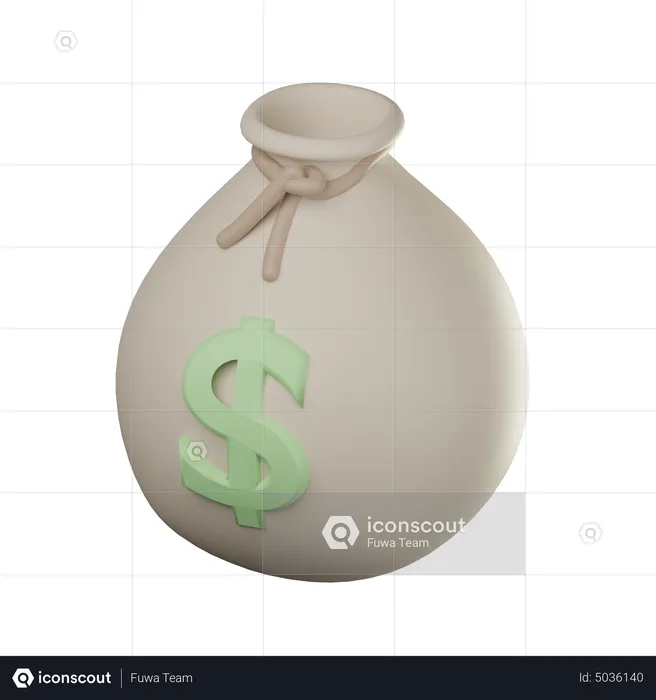 Saco de dinero  3D Icon