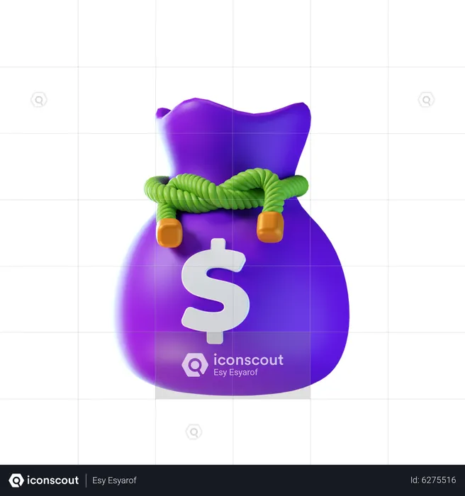 Saco de dólar  3D Icon