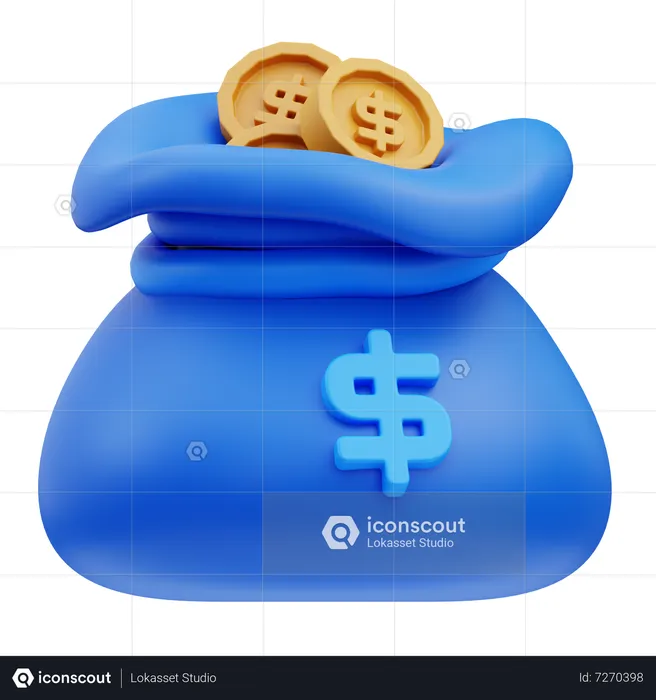 Saco de dólar  3D Icon