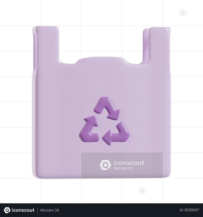 Saco de reciclagem  3D Icon