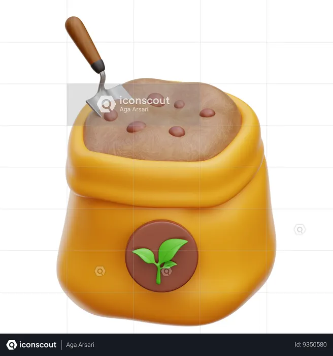 Saco de fertilizante  3D Icon