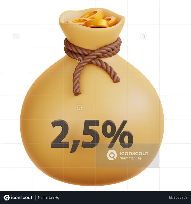 Bolsa zakat  3D Icon