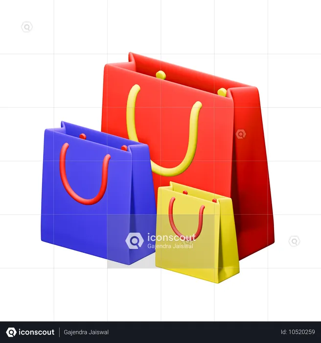 Bolsa de compras  3D Icon