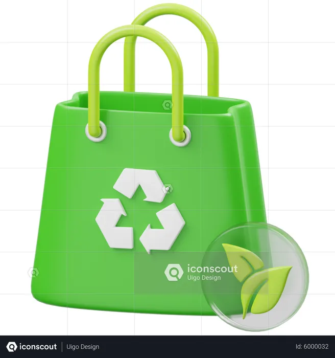 Sacola de compras ecológica  3D Icon