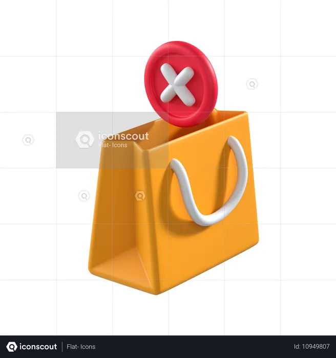 Sacola de compras vazia  3D Icon