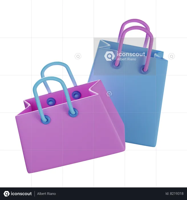 Sacolas de compras  3D Icon