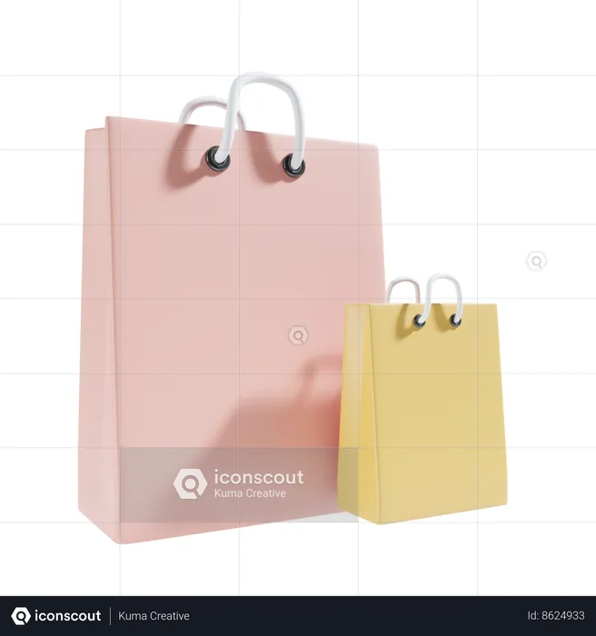 Sacolas de compras  3D Icon