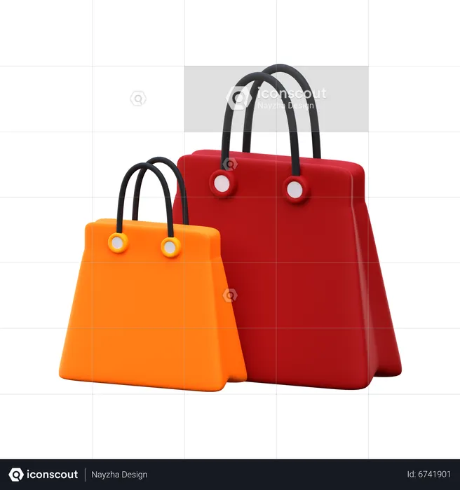 Sacolas de compras  3D Icon