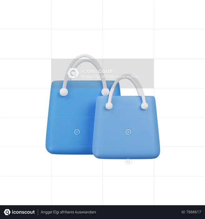 Sacolas de compras  3D Icon