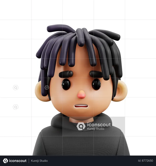Sad Boy  3D Icon