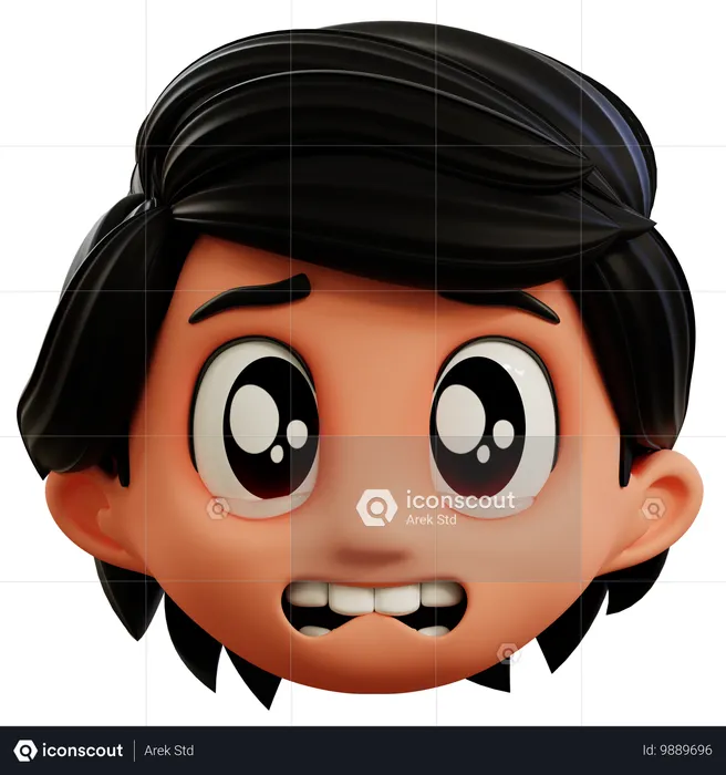 悲しい男の子の絵文字 Emoji 3D Icon