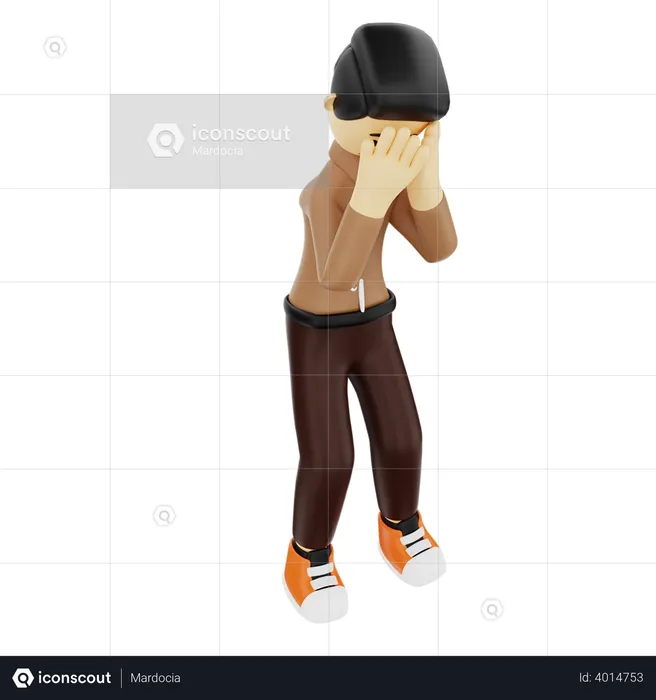 Sad businessman  3D Illustration