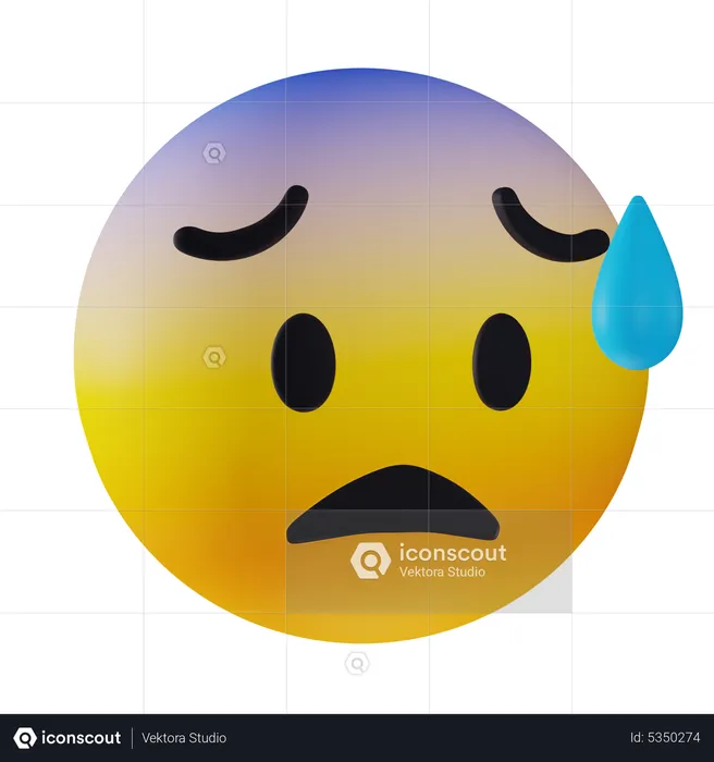 Sad Confuse Emoji Emoji 3D Icon