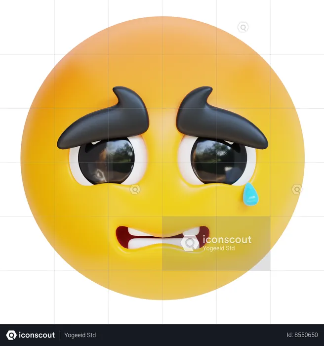 Sad Face  3D Icon