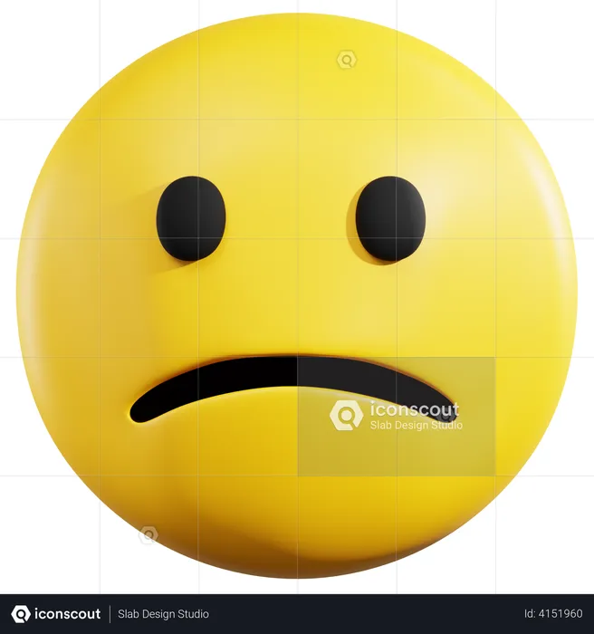 Sad Face  3D Illustration