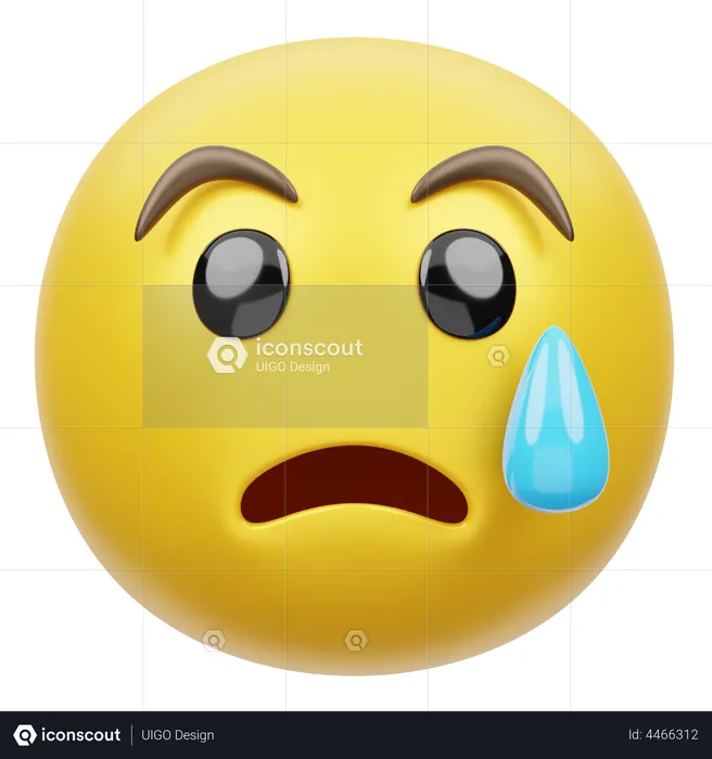 Sad Face Emoji 3D Emoji