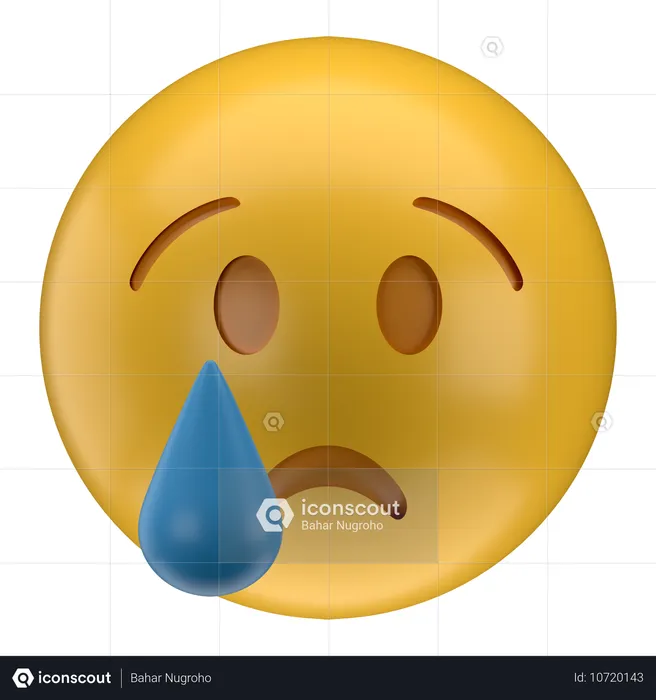 Sad Face Emoji Emoji 3D Icon