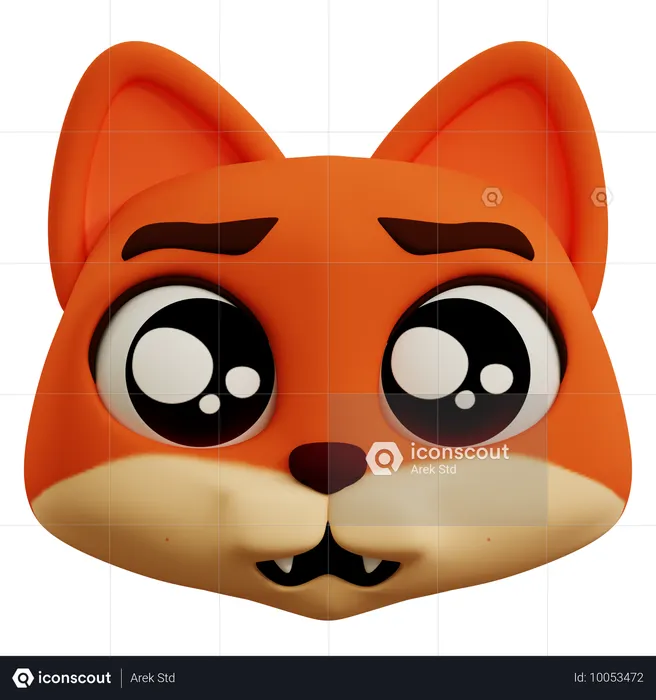 Sad Fox Emoji Emoji 3D Icon