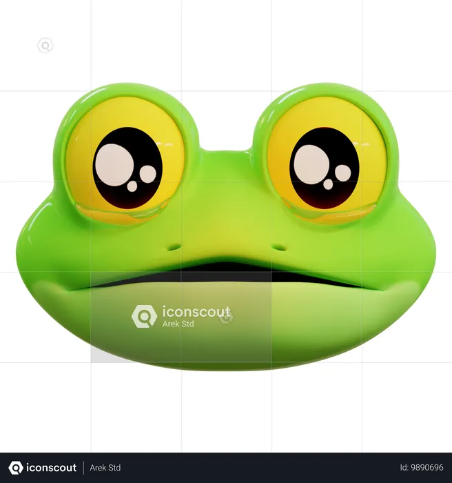 슬픈 개구리 이모티콘 Emoji 3D Icon