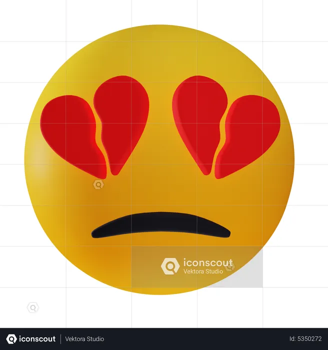 Sad Heartbroken Emoji Emoji 3D Icon