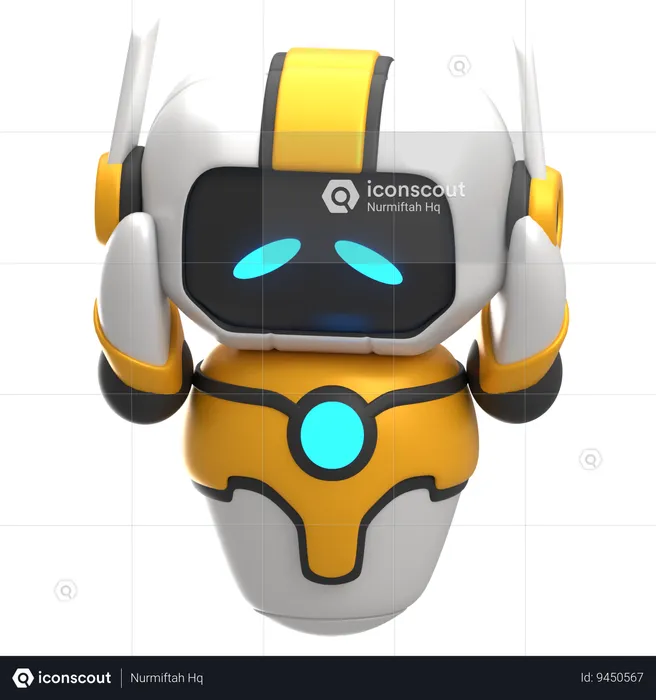 Sad Robot  3D Icon
