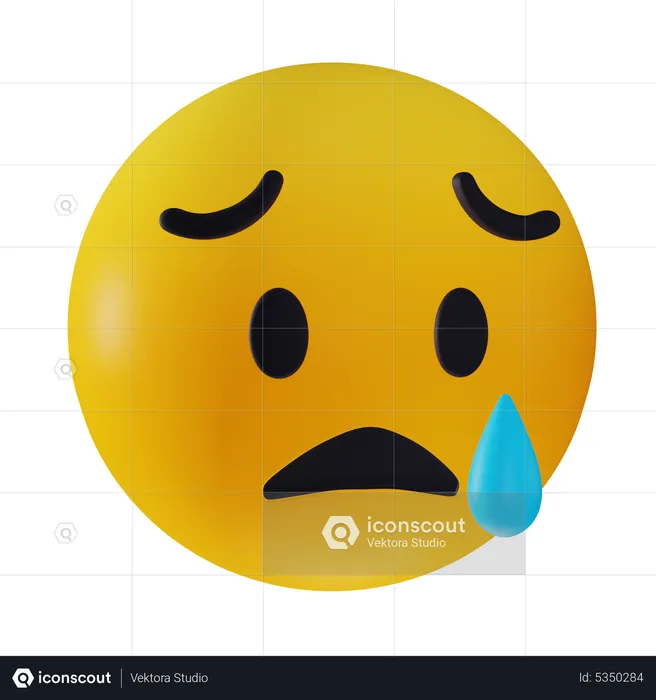 Sad Shock Emoji Emoji 3D Icon