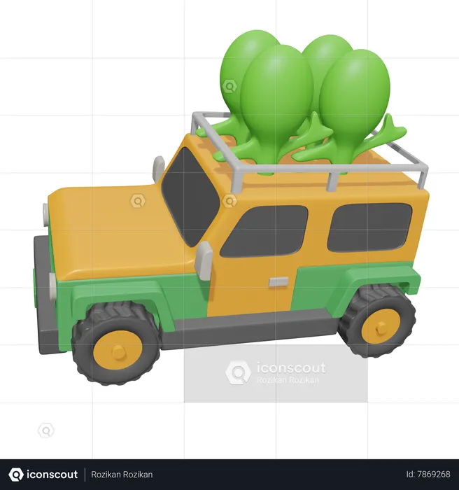 Safari Jeep  3D Icon