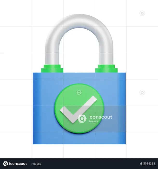 Safe Lock  3D Icon