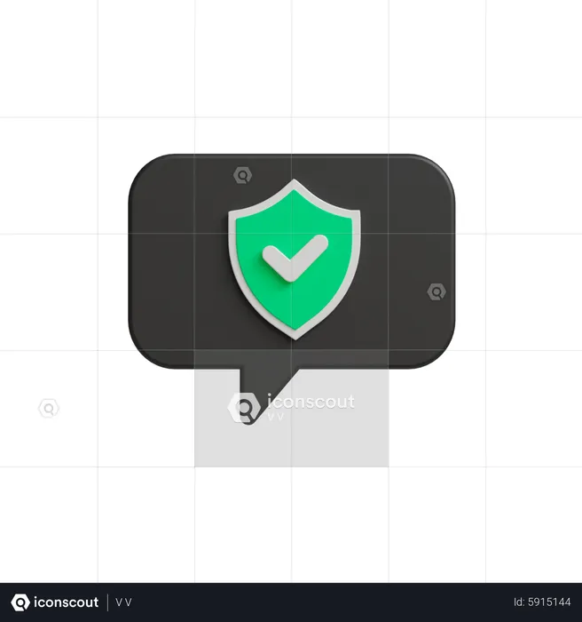 Safe message  3D Icon