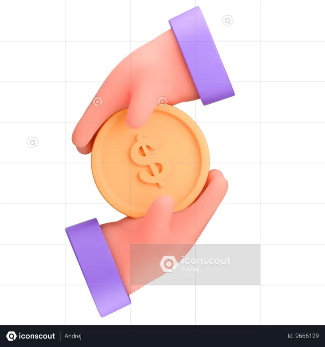 안전한 돈  3D Icon