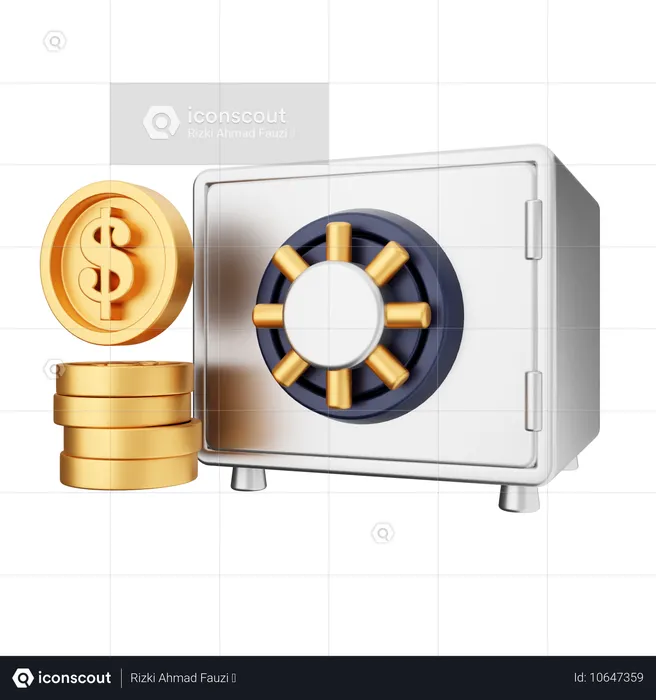 Safe Money Finance  3D Icon