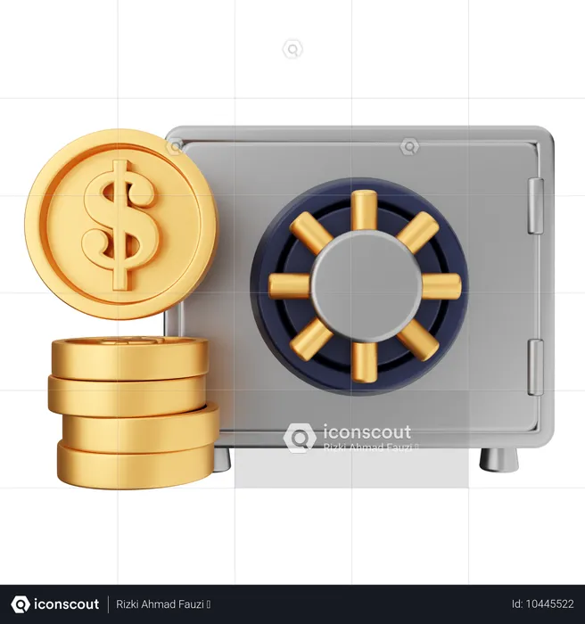 Safe Money Secure  3D Icon