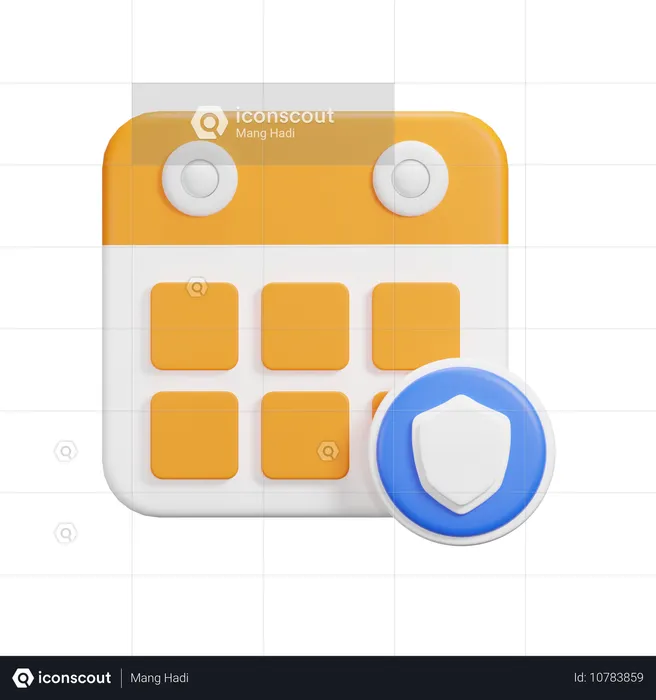 Safety Calendar  3D Icon