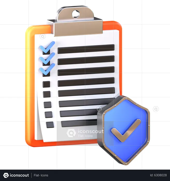 Safety Checklist  3D Icon