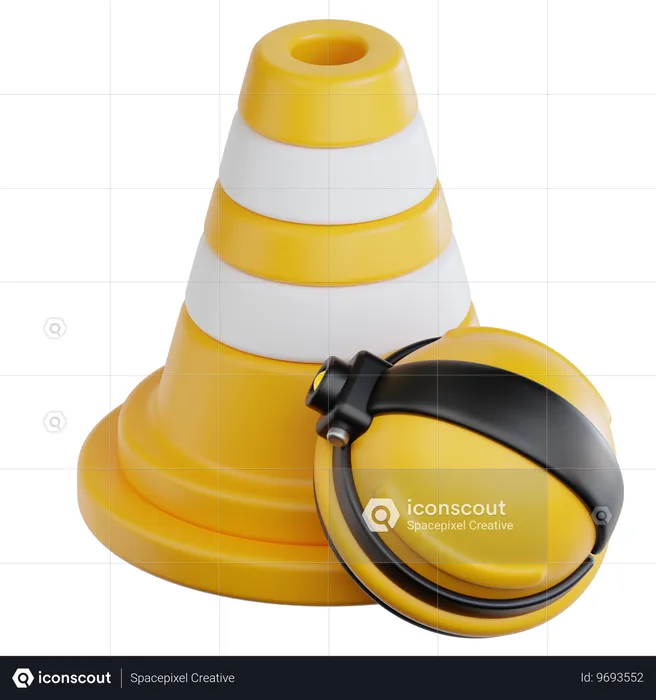 Safety Cone  3D Icon