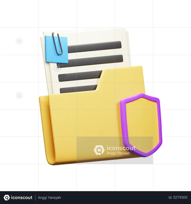 Safety Document  3D Icon