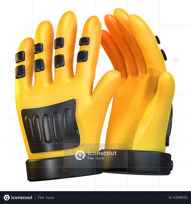 Safety Gloves  3D Icon