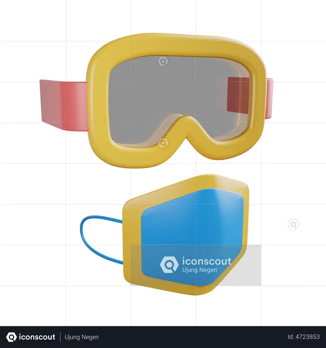 Safety Goggles  3D Illustration