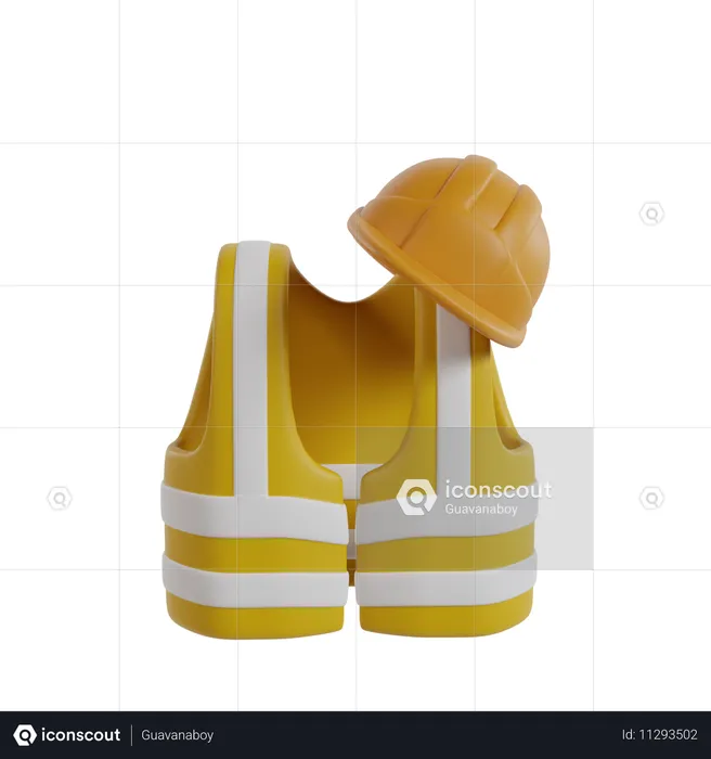 Safety Jacket  3D Icon