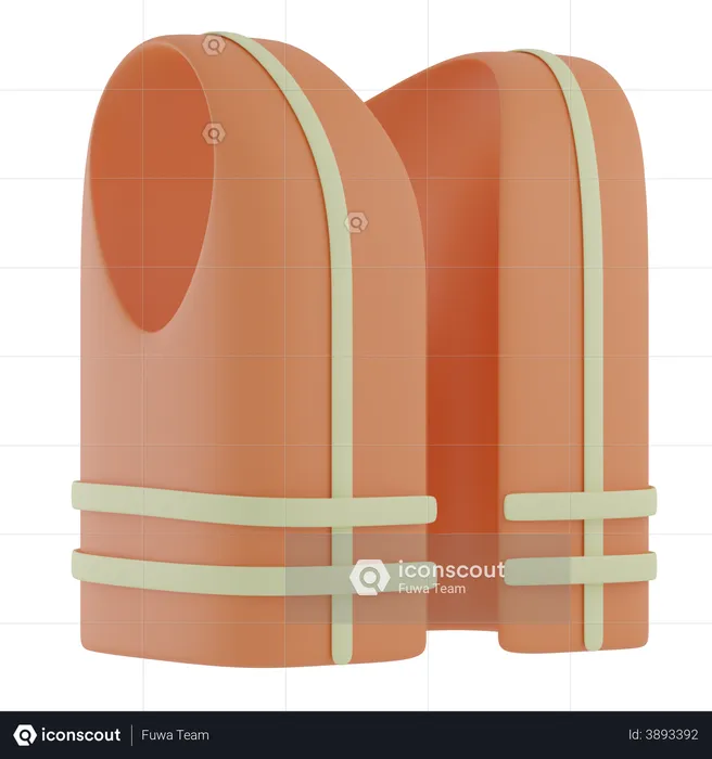 Safety Jacket  3D Illustration
