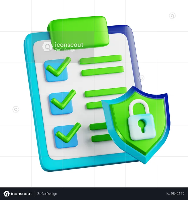 Safety Job List  3D Icon