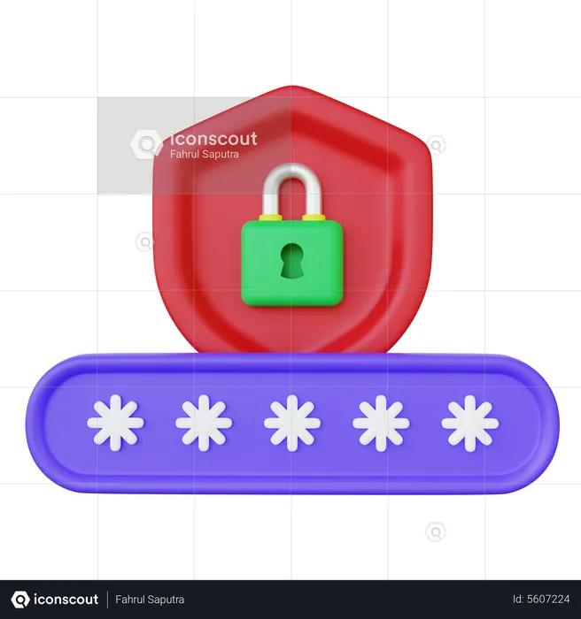 Safety Login Page 3D Illustration Free Download Crime & Security 3D