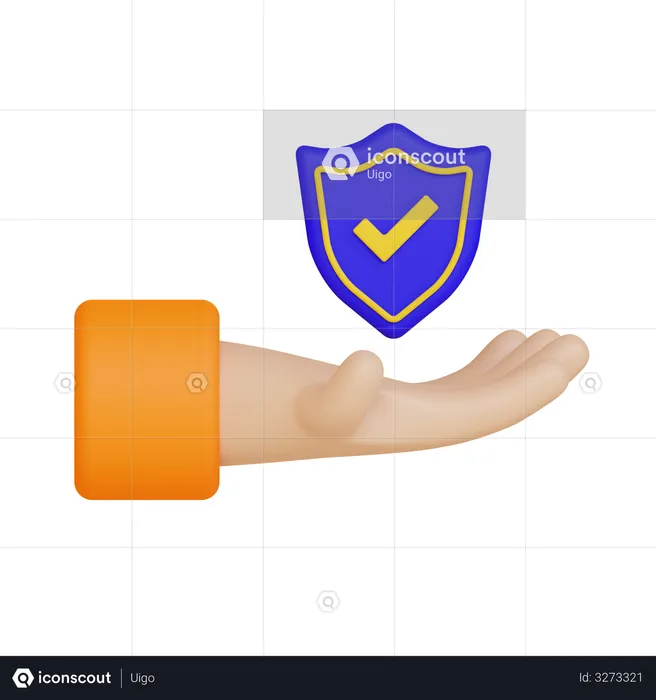 Safety Shield  3D Illustration