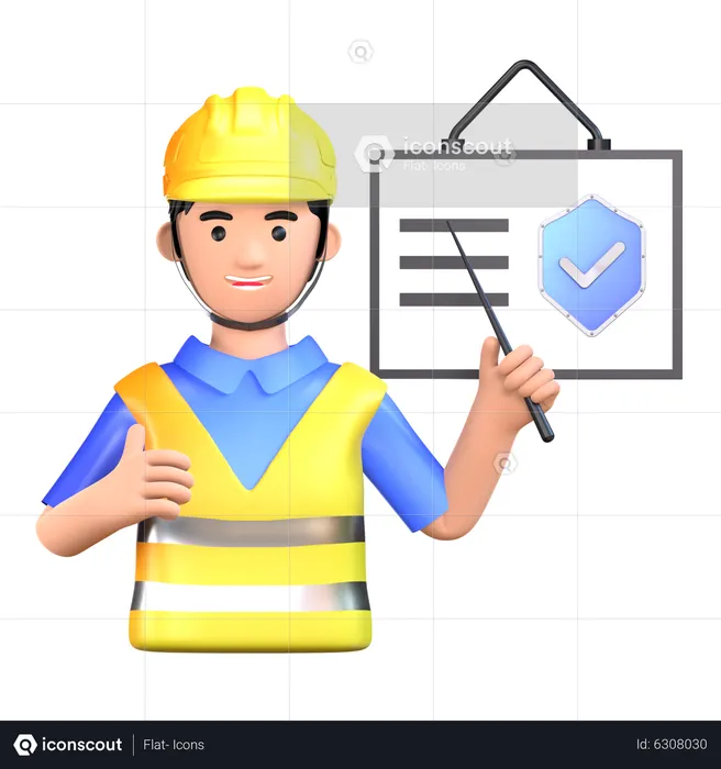 Safety Training  3D Icon
